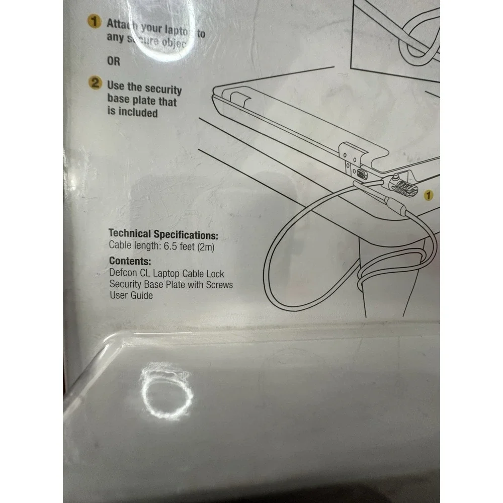 TARGUS DEFCON LAPTOP COMBINATION CABLE LOCK 6.5 FT
